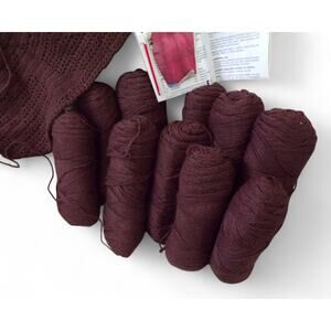 Vintage Herrschners Partial Kit 10 Skeins Yarn DK Weight Acrylic Skeins No Label